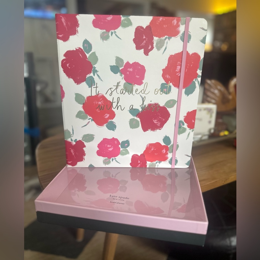Kate Spade brushy rose Floral bridal  planner new in box